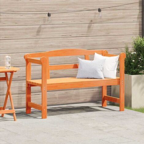 Outdoor Bench Brown 119 x 76 x 44cm Solid pine wood vidaXL