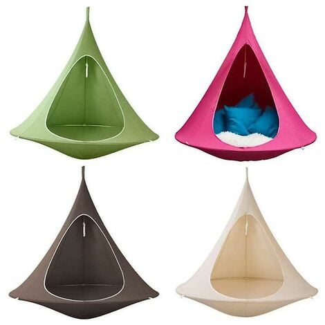 WOOSIEN Outdoor Camping Leichte Freizeit Hängende Sofa Zelt Schmetterling Schaukel Nylon Hängematte Für Wandern Camping Camping Essential Ohne Ständer Braun