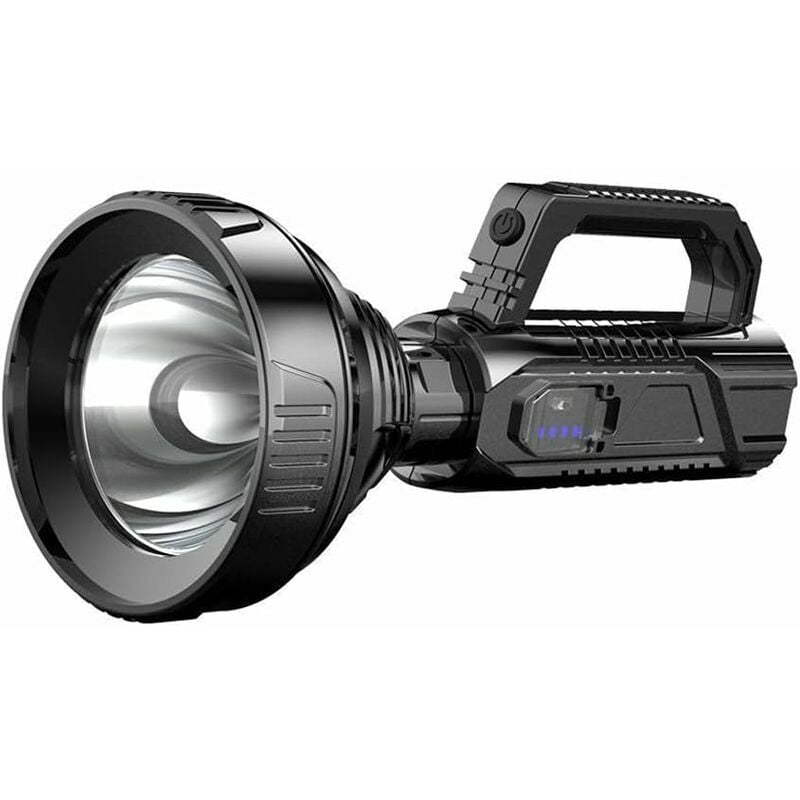 Outdoor Camping Portable Searchlight Waterproof led Rechargeable Torch, 3 Modes Portable Waterproof Super Bright Powerful Torch for Indoor and