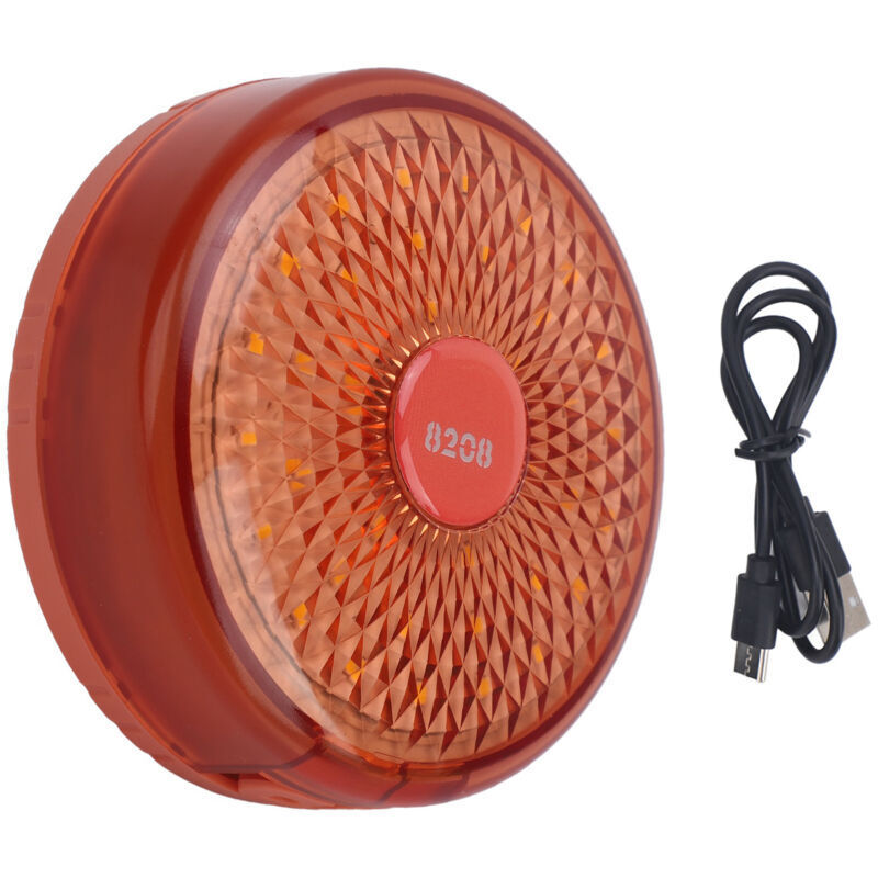 Outdoor camping string lights, rechargeable, USB charging, IPX4 water resistant for tent, orange.