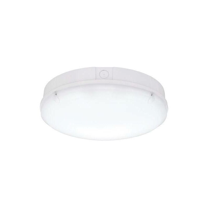 Saxby Lighting - Saxby Forca Cct - Integrated LED Outdoor Microwave Flush Light Gloss White, Opal IP65