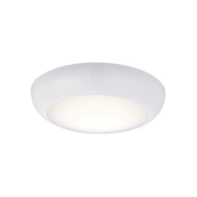 Saxby Forca - Integrated LED Outdoor Flush Light Gloss White, Opal IP65