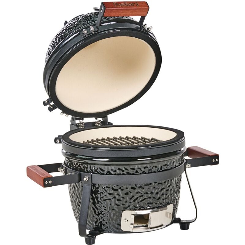 Mini Charcoal BBQ Grill KAMADO Ceramic Black