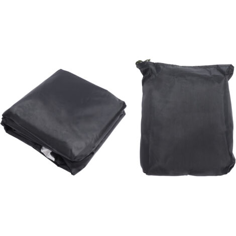 Outdoor Chair Cover Black Oxford Cloth Waterproof Wind Dust UV Proof Furniture Cover with Buckle Adjustable Drawstring