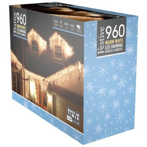 Outdoor Christmas Lights - Warm White - 960 LED Lights (P036800)
