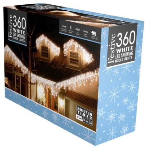 Outdoor Christmas Lights - White - 360 LED Lights (P036792)