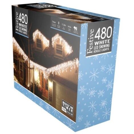 Outdoor Christmas Lights - White - 480 LED Lights (P036795)