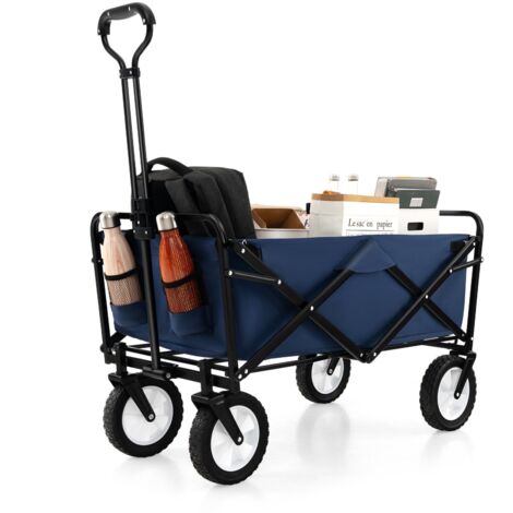 Outdoor Collapsible Folding Utility Wagon Heavy Duty Camping Garden Cart