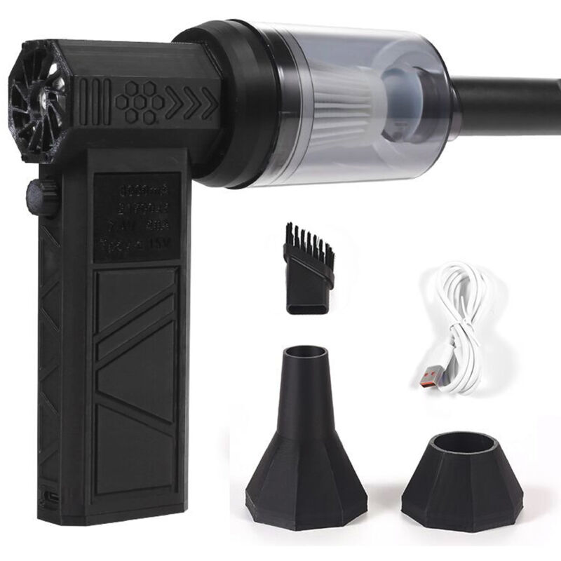 Lifcausal - Ventilateur portatif sans fil extérieur 130000 tr/min Sèche-cheveux compact haute puissance Portable Camping TurboFan Vitesses