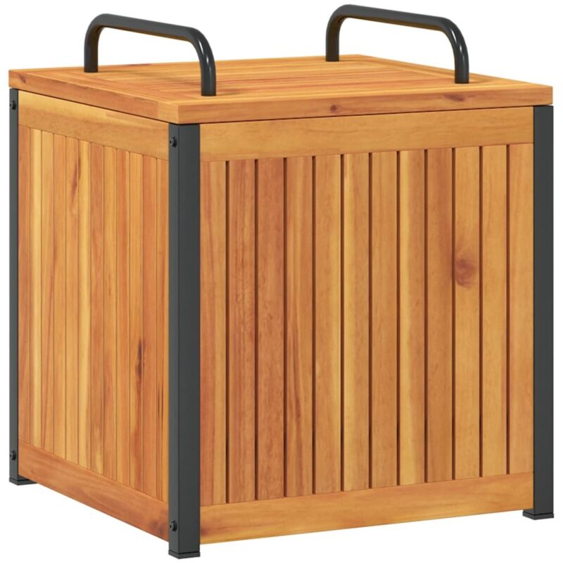 Vidaxl - Outdoor Cushion Box 45x45x45/53 Cm Solid Wood Acacia And Steel