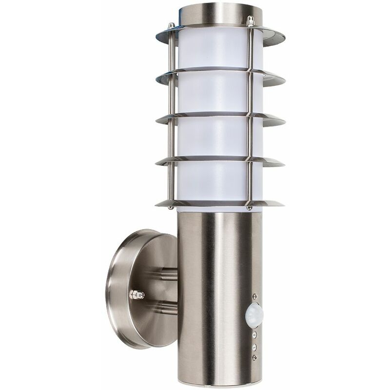Outdoor Decorative Pir Sensor Stainless Steel Wall Light Lantern