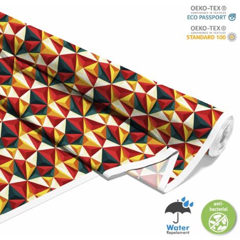 OUTDOOR DEKOSTOFFE OXFORD - Motiv 3D-Dreiecke I DX072
