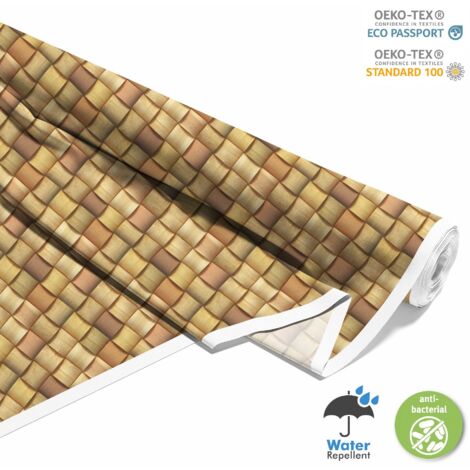 OUTDOOR DEKOSTOFFE OXFORD - Motiv 3D-Holzgeflecht