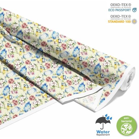 OUTDOOR DEKOSTOFFE OXFORD - Motiv aquarell Meise I DX133