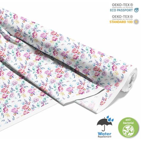 OUTDOOR DEKOSTOFFE OXFORD - Motiv Aquarell Pfingstrosen I DX160