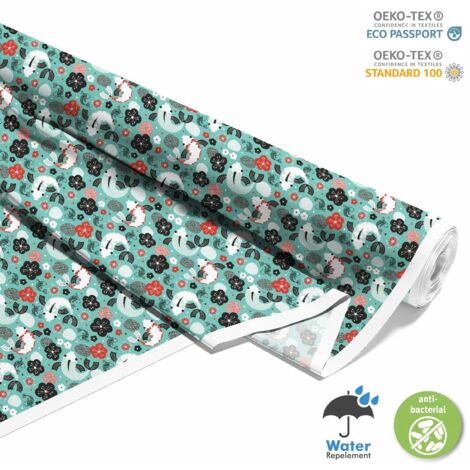 OUTDOOR DEKOSTOFFE OXFORD - Motiv asiatischer Fisch