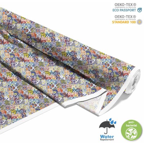 OUTDOOR DEKOSTOFFE OXFORD - Motiv Azulejos-Fliesen