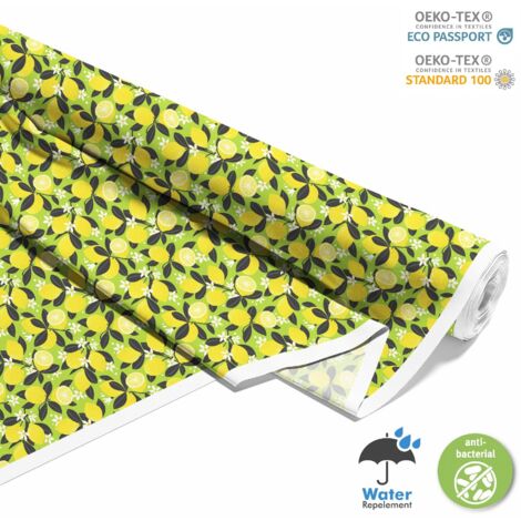 OUTDOOR DEKOSTOFFE OXFORD - Motiv blühende Zitronen