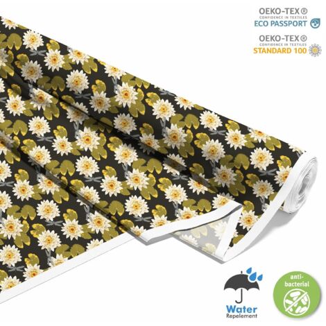 OUTDOOR DEKOSTOFFE OXFORD - Motiv blühender Lotus I DX456