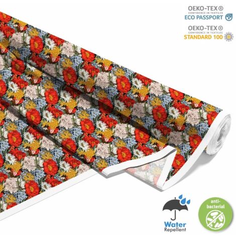 OUTDOOR DEKOSTOFFE OXFORD - Motiv Blumen I DX5119