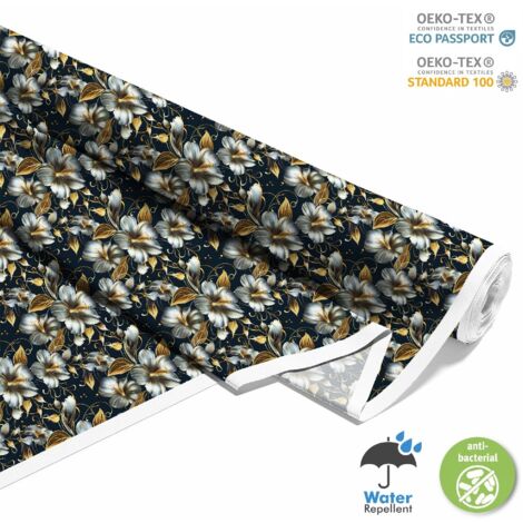 OUTDOOR DEKOSTOFFE OXFORD - Motiv Blumen I DX5137