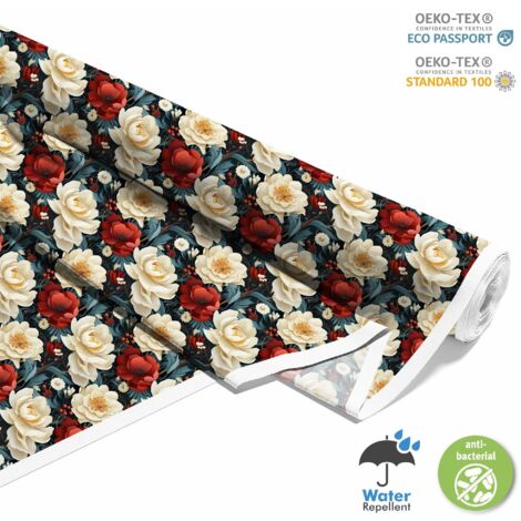 OUTDOOR DEKOSTOFFE OXFORD - Motiv Blumen I DX5168