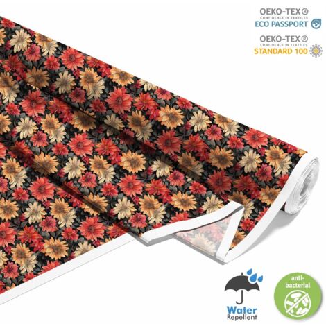 OUTDOOR DEKOSTOFFE OXFORD - Motiv Blumen I DX5177