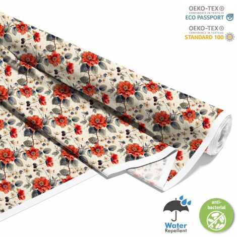 OUTDOOR DEKOSTOFFE OXFORD - Motiv Blumen I DX5249