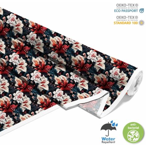 OUTDOOR DEKOSTOFFE OXFORD - Motiv Blumen I DX5257