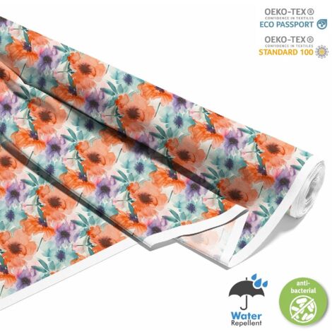 OUTDOOR DEKOSTOFFE OXFORD - Motiv Blumen I DX5280