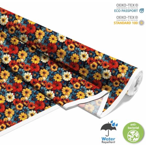 OUTDOOR DEKOSTOFFE OXFORD - Motiv Blumen I DX5312
