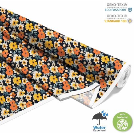 OUTDOOR DEKOSTOFFE OXFORD - Motiv Blumen I DX5472