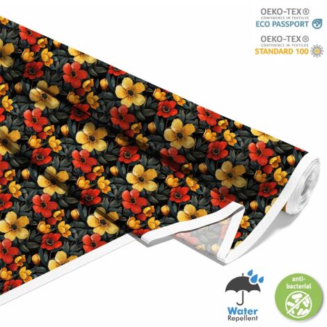 OUTDOOR DEKOSTOFFE OXFORD - Motiv Blumen I DX5544