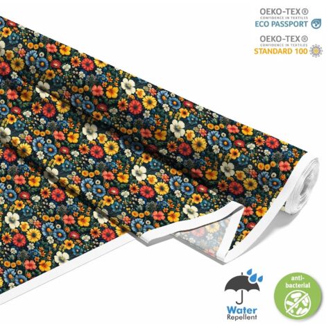 OUTDOOR DEKOSTOFFE OXFORD - Motiv Blumen I DX5581
