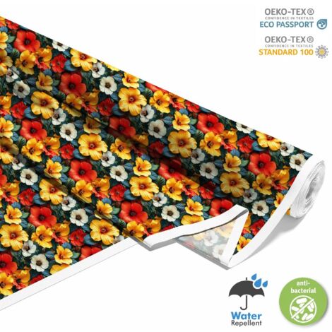 OUTDOOR DEKOSTOFFE OXFORD - Motiv Blumen I DX5616