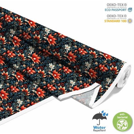 OUTDOOR DEKOSTOFFE OXFORD - Motiv Blumen I DX5628