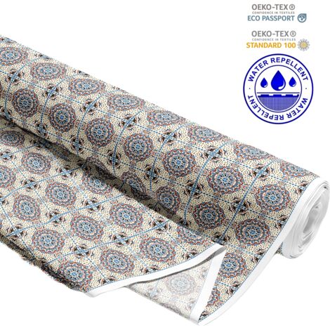OUTDOOR DEKOSTOFFE OXFORD - Motiv Blumen-Mandala I DR176