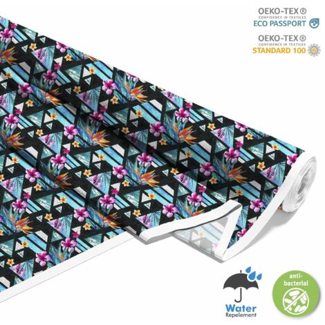 OUTDOOR DEKOSTOFFE OXFORD - Motiv Blumen modernI DX184