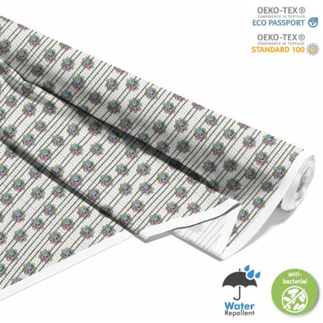 OUTDOOR DEKOSTOFFE OXFORD - Motiv Blumen, Punkte, Ketten