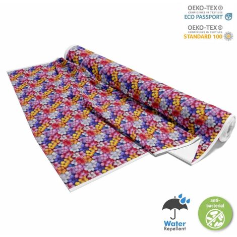 OUTDOOR DEKOSTOFFE OXFORD - Motiv Bunte Blumen  DX18069