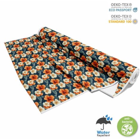 OUTDOOR DEKOSTOFFE OXFORD - Motiv Bunte Blumen  DX18075