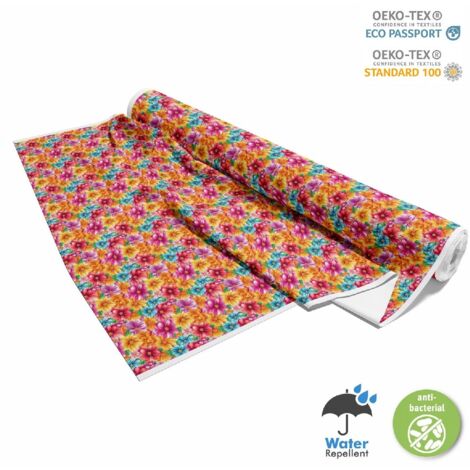 OUTDOOR DEKOSTOFFE OXFORD - Motiv Bunte Blumen  DX18080