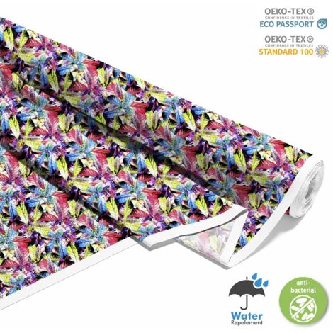 OUTDOOR DEKOSTOFFE OXFORD - Motiv bunte Herbstblätter I DX275