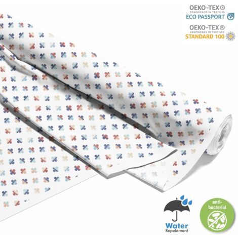 OUTDOOR DEKOSTOFFE OXFORD - Motiv bunte Kleeblätter