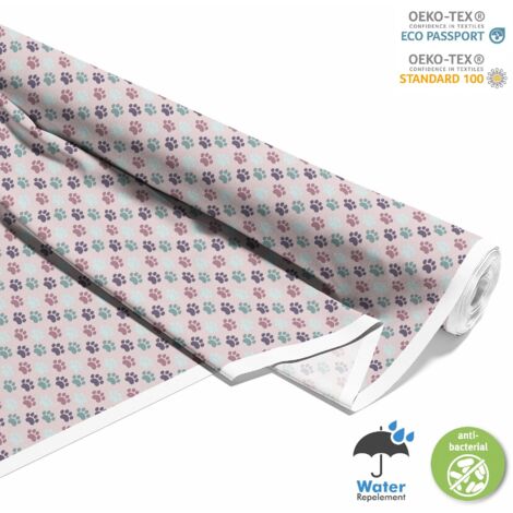 OUTDOOR DEKOSTOFFE OXFORD - Motiv bunte Pfoten 4