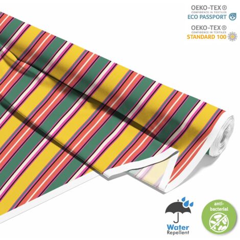 OUTDOOR DEKOSTOFFE OXFORD - Motiv Bunte Streifen 2