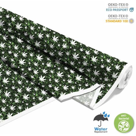 OUTDOOR DEKOSTOFFE OXFORD - Motiv Cannabisblatt für Graffiti I DX383
