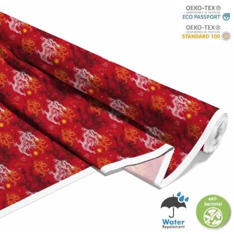 OUTDOOR DEKOSTOFFE OXFORD - Motiv chinesischer Drache