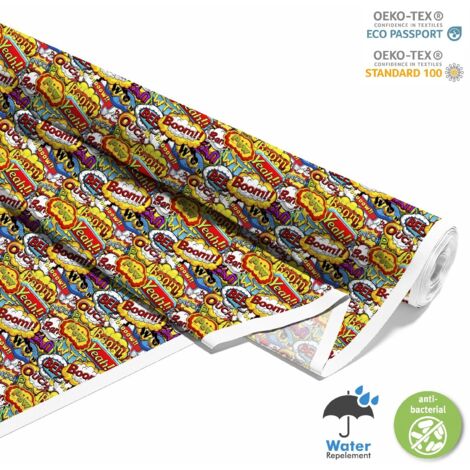 OUTDOOR DEKOSTOFFE OXFORD - Motiv Comic-Schriftzug 3 I DX462