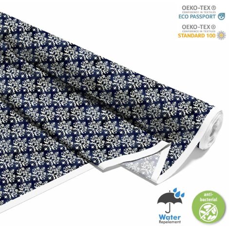 OUTDOOR DEKOSTOFFE OXFORD - Motiv Damast-Blumenmuster I DX459
